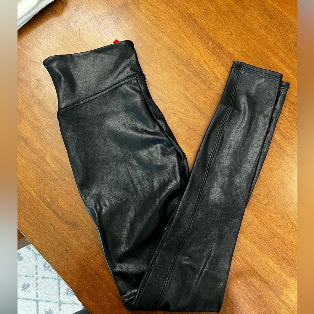 spanx faux leather leggings